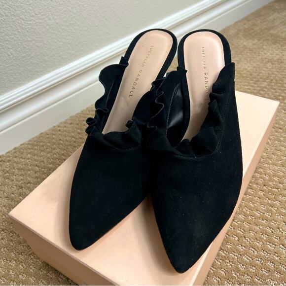 NIB LOEFFLER RANDALL Langley Mule Ruffle Heels - Picture 5 of 12